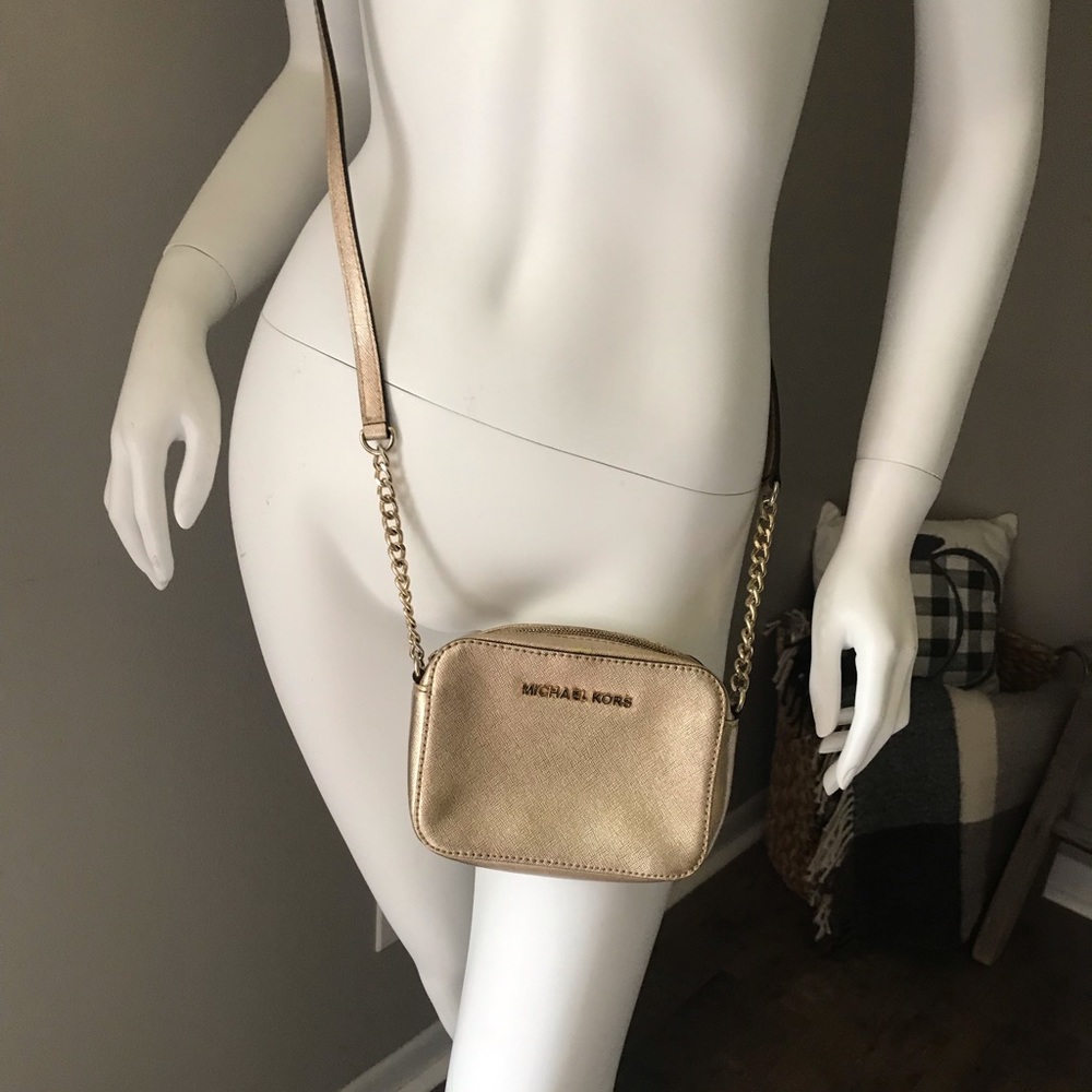 Michael Kors Gold Crossbody Purse